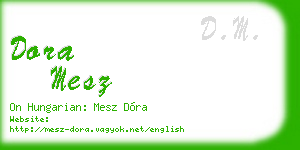 dora mesz business card